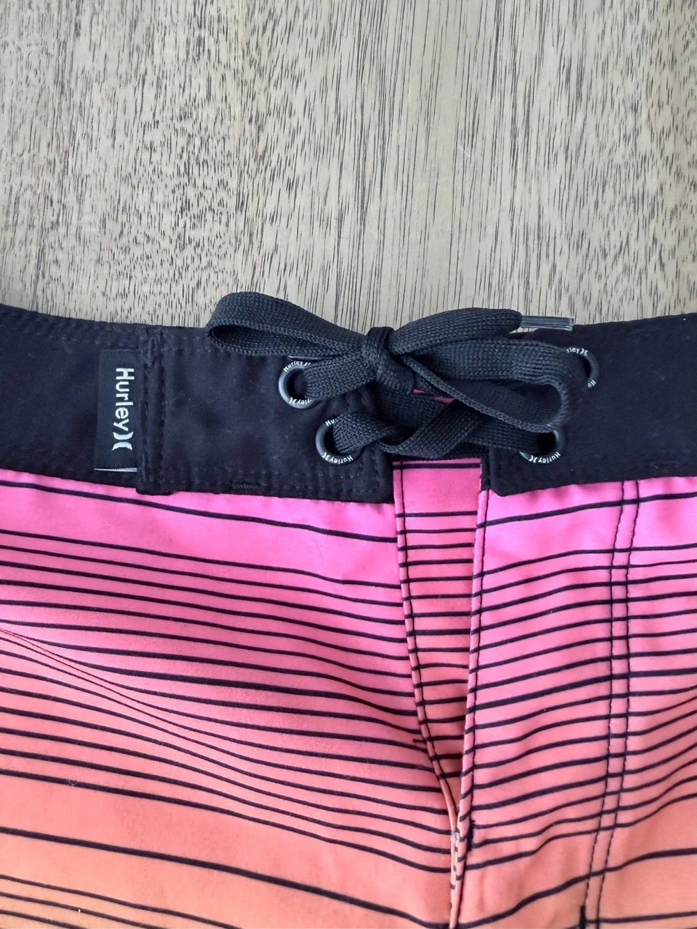 Hurley Rainbow Ombre Stripe Board Shorts - Pink, Orange, Yellow, Green, Blue
